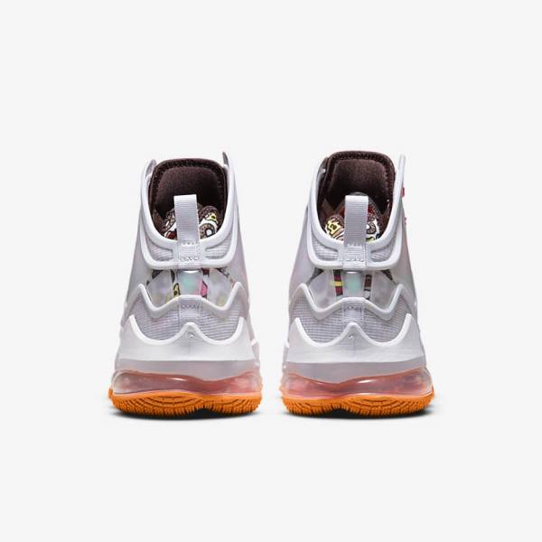 Nike LeBron 19 Miesten Koripallokengät Harmaat Oranssi Vaaleanpunainen Vihreä | NK073YLM