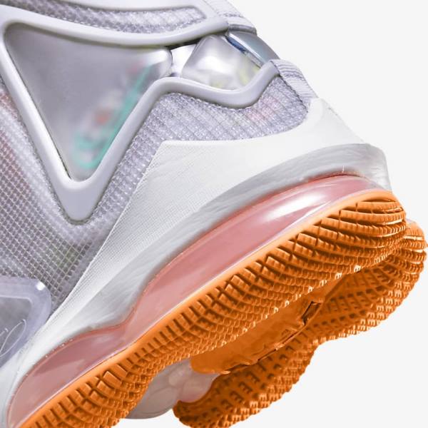 Nike LeBron 19 Naisten Koripallokengät Harmaat Oranssi Vaaleanpunainen Vihreä | NK436KFL