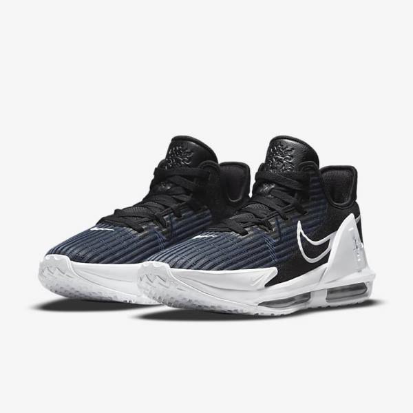 Nike LeBron Witness 6 Miesten Koripallokengät Mustat Tummanobsidian Valkoinen | NK491RUV