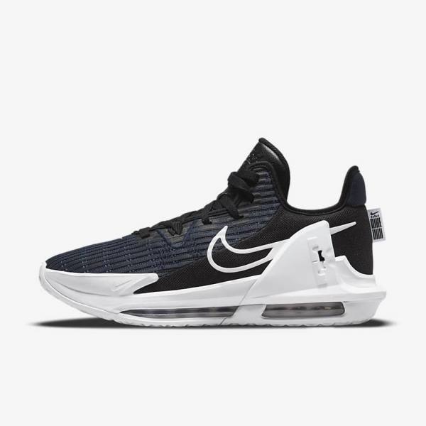 Nike LeBron Witness 6 Miesten Koripallokengät Mustat Tummanobsidian Valkoinen | NK491RUV