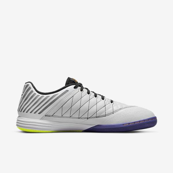 Nike Lunar Gato II IC Indoor Court Miesten Jalkapallokengät Valkoinen Keltainen Mustat | NK179DAO