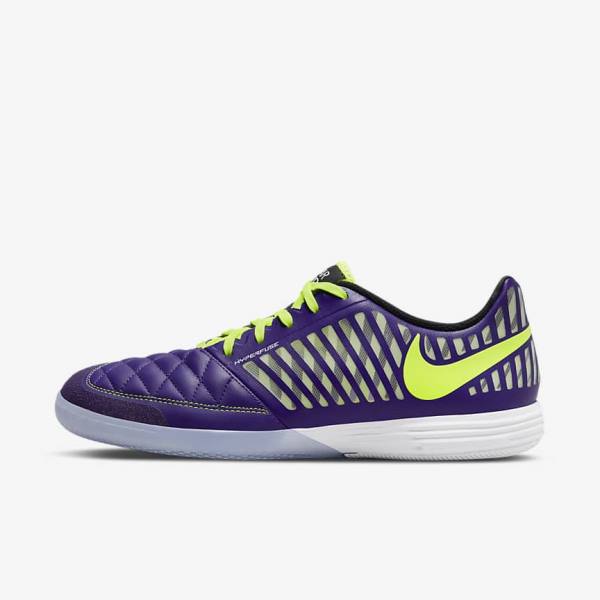 Nike Lunar Gato II IC Indoor Court Miesten Jalkapallokengät Violetit Mustat Valkoinen | NK563EQK