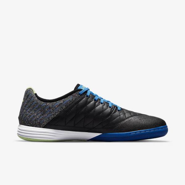 Nike Lunar Gato II IC Indoor Court Miesten Jalkapallokengät Mustat Vaaleansininen Vaaleanvihreä | NK630WFI