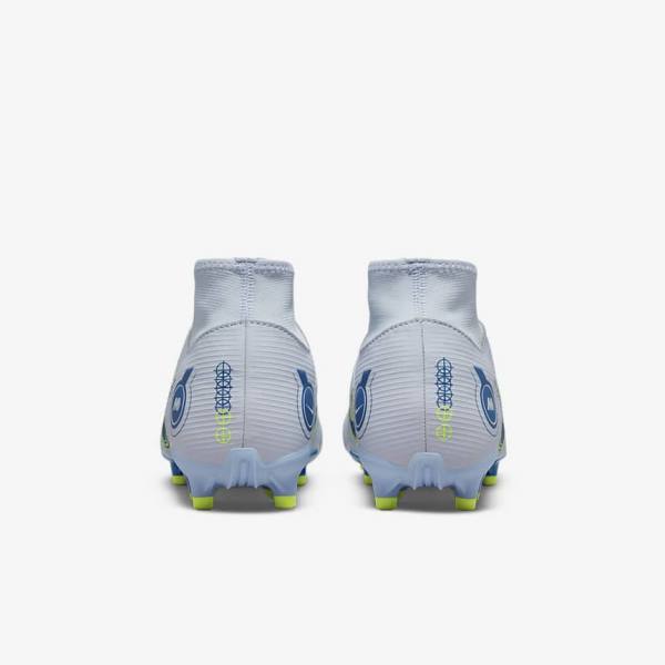 Nike Mercurial Superfly 8 Academy MG Multi-Grounds Naisten Jalkapallokengät Harmaat Vaaleansininen Tummansininen | NK582JHF