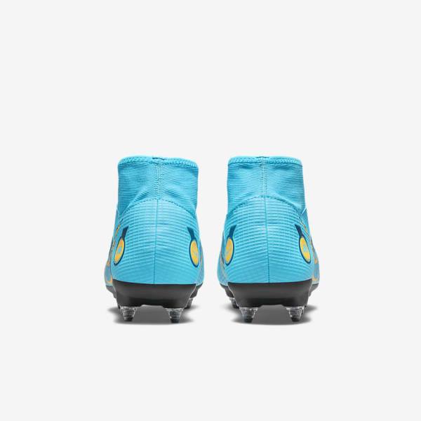 Nike Mercurial Superfly 8 Academy SG-PRO Anti-Clog Traction Soft-Grounds Naisten Jalkapallokengät Sininen Oranssi | NK056VGU