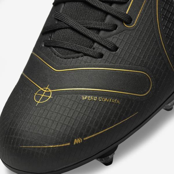 Nike Mercurial Superfly 8 Academy SG-PRO Anti-Clog Traction Soft-Grounds Naisten Jalkapallokengät Mustat Metal Hopea Harmaat Metal Kultaiset | NK124TOS