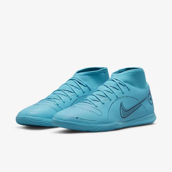 Nike Mercurial Superfly 8 Club IC Indoor Court Naisten Jalkapallokengät Sininen Oranssi | NK862VSU