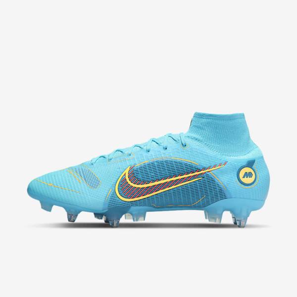 Nike Mercurial Superfly 8 Elite SG-PRO Anti-Clog Traction Soft-Ground Naisten Jalkapallokengät Sininen Oranssi | NK165CKM