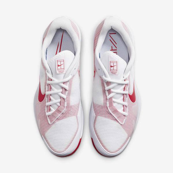 Nike NikeCourt Air Zoom Vapor Pro Clay Court Miesten Tenniskengät Valkoinen Punainen | NK207JXL