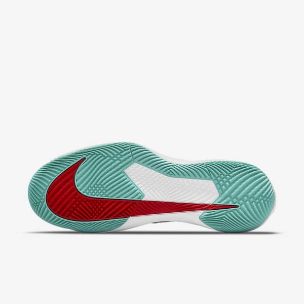 Nike NikeCourt Air Zoom Vapor Pro Hard-Court Naisten Tenniskengät Valkoinen Punainen Viininpunainen Turkoosi | NK510TFA