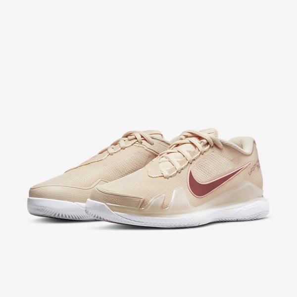 Nike NikeCourt Air Zoom Vapor Pro Hard-Court Naisten Tenniskengät Valkoinen Koralli Punainen | NK532HKJ