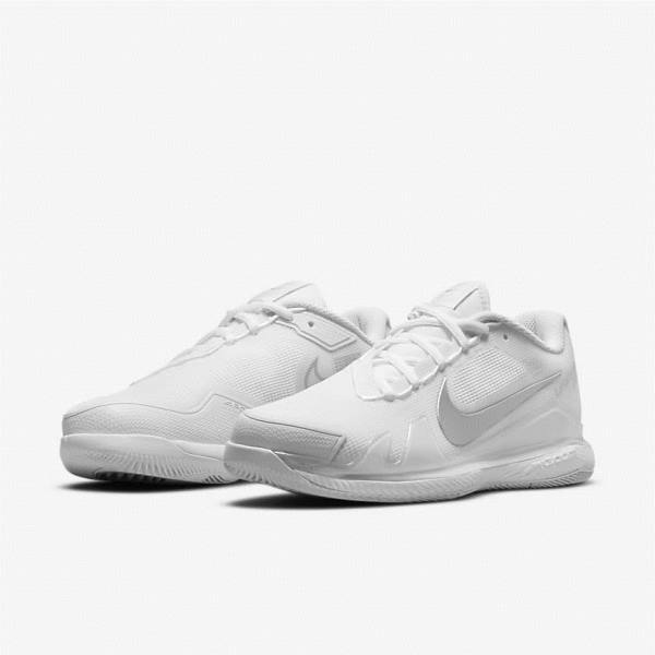 Nike NikeCourt Air Zoom Vapor Pro Hard-Court Naisten Tenniskengät Valkoinen Metal Hopea | NK819TGW