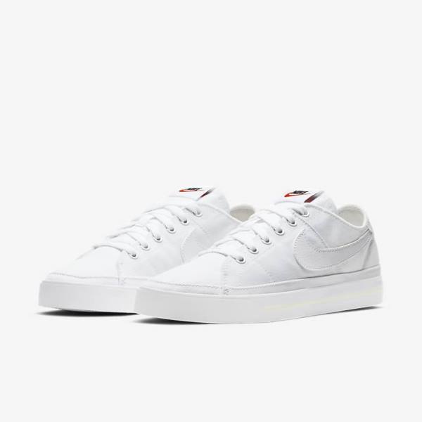 Nike NikeCourt Legacy Canvas Naisten Tennarit Valkoinen | NK724DGQ