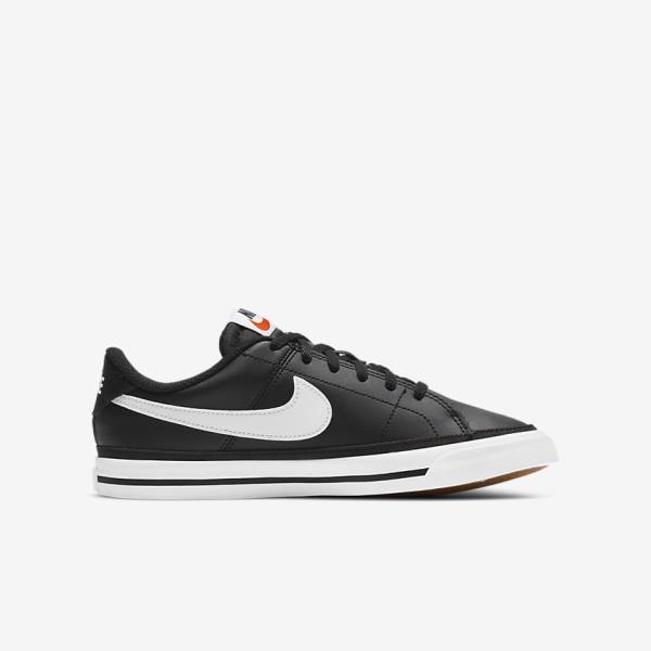 Nike NikeCourt Legacy Older Lasten Tennarit Mustat Vaaleanruskea Valkoinen | NK034BJS