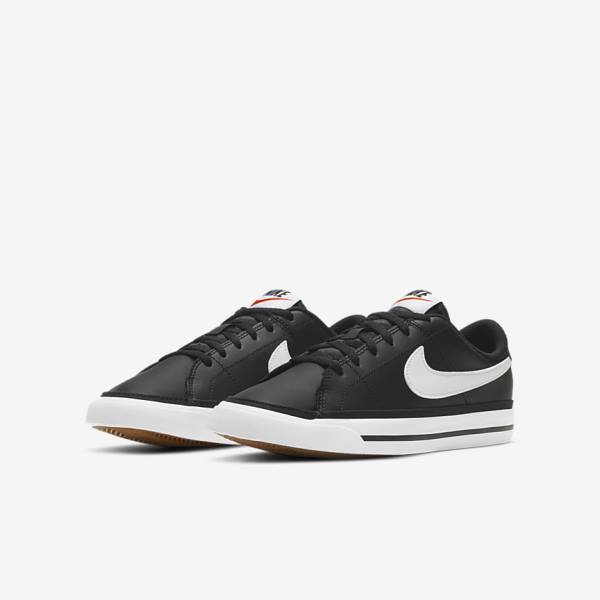 Nike NikeCourt Legacy Older Lasten Tennarit Mustat Vaaleanruskea Valkoinen | NK034BJS