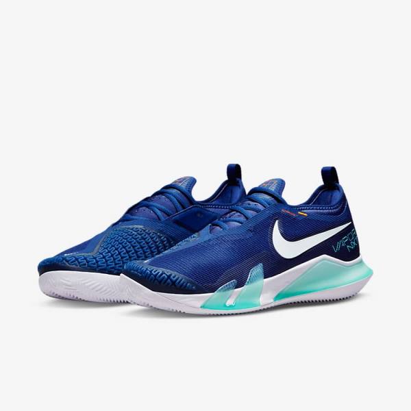 Nike NikeCourt React Vapor NXT Clay Court Miesten Tenniskengät Kuninkaallinen Sininen Sininen Turkoosi Oranssi Valkoinen | NK409OPX