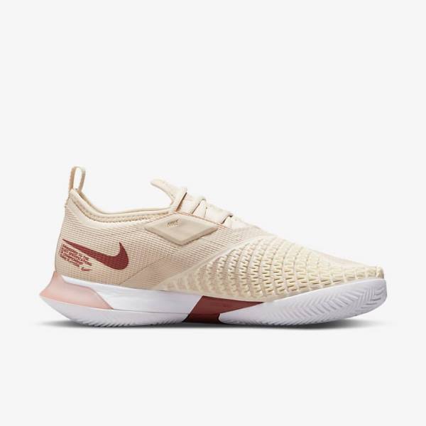 Nike NikeCourt React Vapor NXT Clay Court Naisten Tenniskengät Valkoinen Koralli Punainen | NK708ZHG