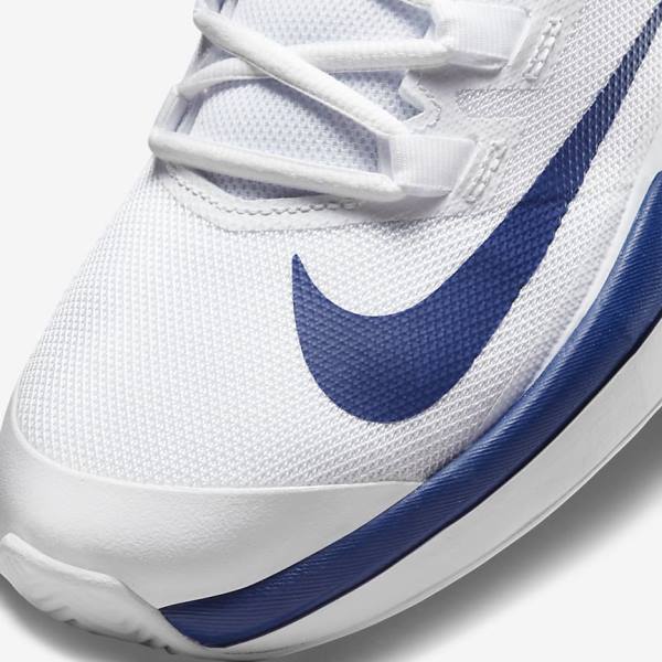 Nike NikeCourt Vapor Lite Clay Court Miesten Tenniskengät Valkoinen Kuninkaallinen Sininen Sininen | NK715SOL