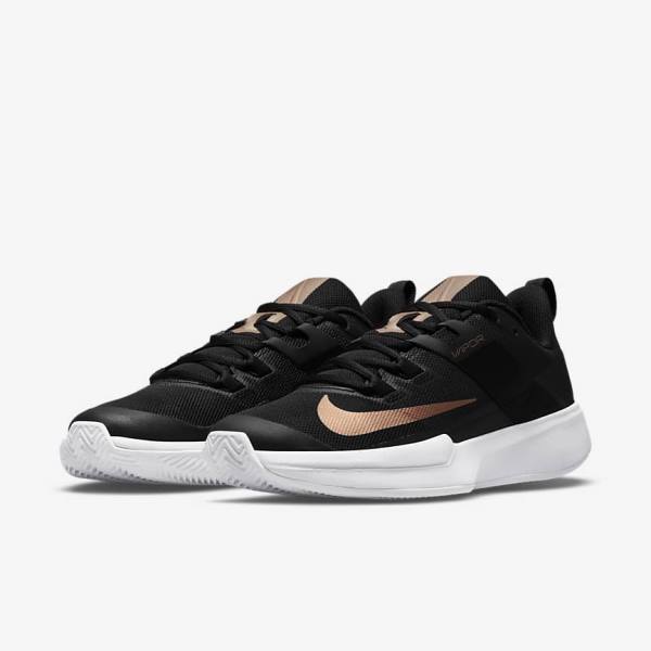 Nike NikeCourt Vapor Lite Clay-Court Naisten Tenniskengät Mustat Valkoinen Metal Punainen Ruskea | NK142ULF