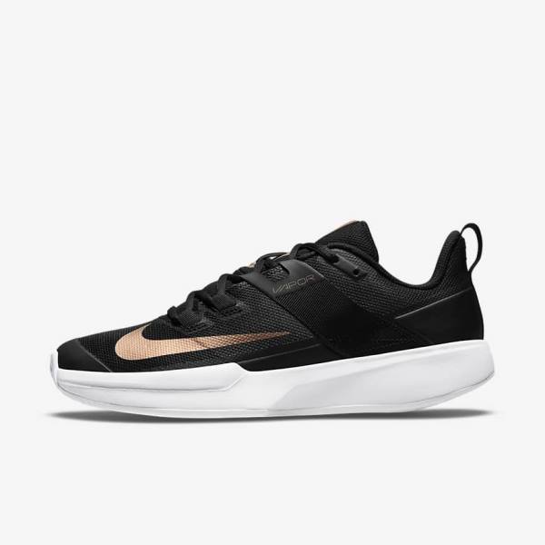 Nike NikeCourt Vapor Lite Clay-Court Naisten Tenniskengät Mustat Valkoinen Metal Punainen Ruskea | NK142ULF