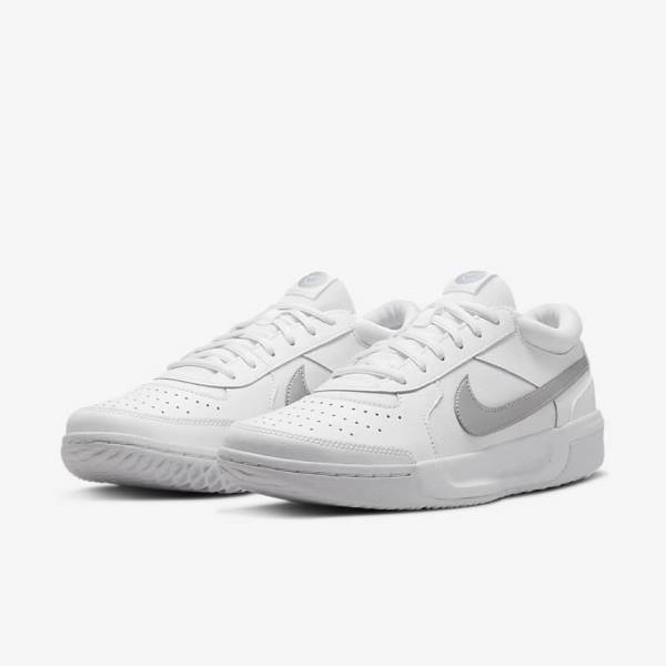 Nike NikeCourt Zoom Lite 3 Naisten Tenniskengät Valkoinen Metal Hopea | NK863RVQ