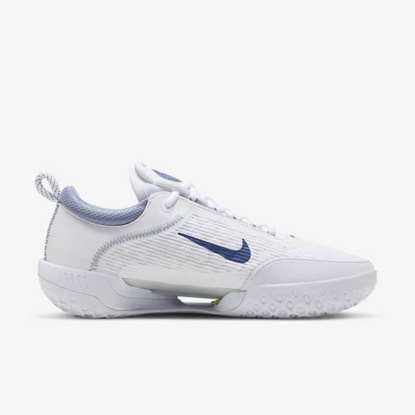 Nike NikeCourt Zoom NXT Hard Court Miesten Tenniskengät Valkoinen Harmaat Laivastonsininen | NK381KDH