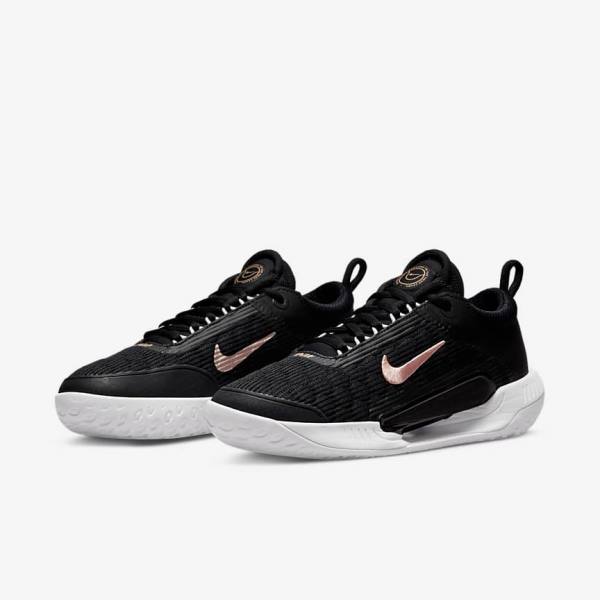 Nike NikeCourt Zoom NXT Hard Court Naisten Tenniskengät Mustat Valkoinen Metal Punainen Ruskea | NK815QWU