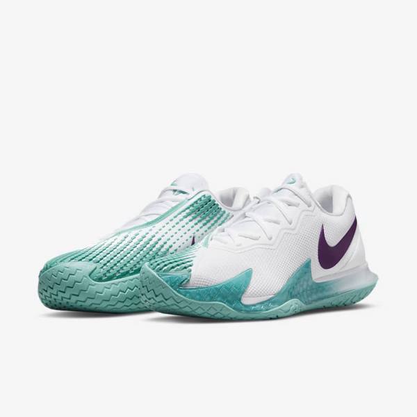 Nike NikeCourt Zoom Vapor Cage 4 Rafa Hard Court Miesten Tenniskengät Valkoinen Turkoosi Punainen Violetit | NK345BHW