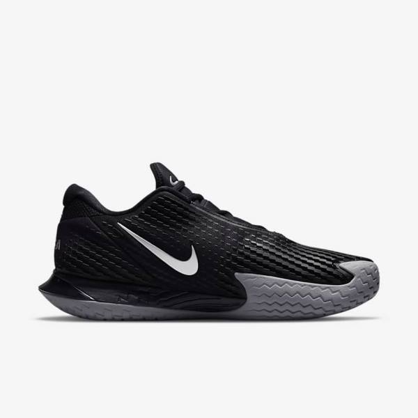 Nike NikeCourt Zoom Vapor Cage 4 Rafa Hard Court Miesten Tenniskengät Mustat Metal Hopea | NK671ZPM