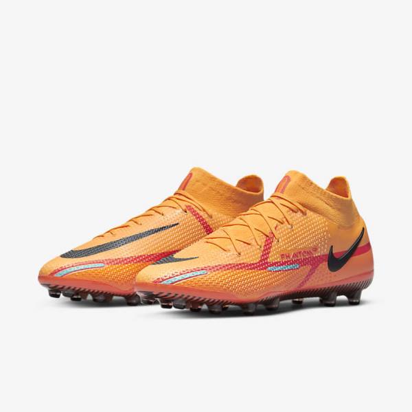 Nike Phantom GT2 Dynamic Fit Elite AG-Pro Artificial-Grass Naisten Jalkapallokengät Oranssi Vaaleanpunainen Mustat | NK512ANG