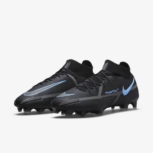 Nike Phantom GT2 Dynamic Fit Elite FG Firm-Ground Miesten Jalkapallokengät Mustat Harmaat | NK056ZNU