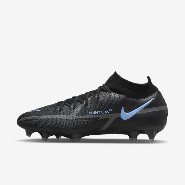 Nike Phantom GT2 Dynamic Fit Elite FG Firm-Ground Miesten Jalkapallokengät Mustat Harmaat | NK056ZNU