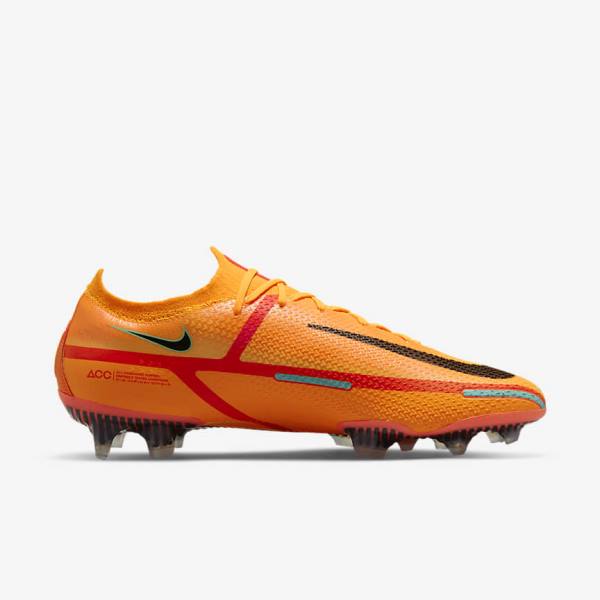 Nike Phantom GT2 Elite FG Firm-Ground Miesten Jalkapallokengät Oranssi Vaaleanpunainen Mustat | NK079QEB