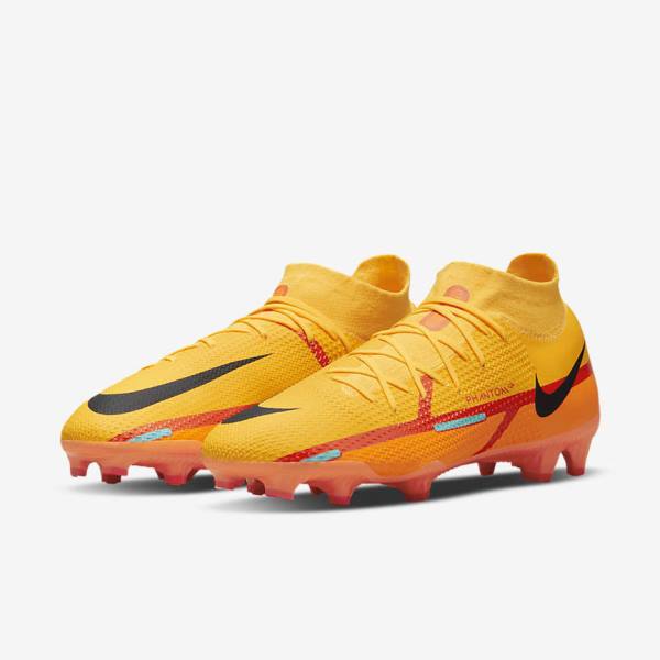 Nike Phantom GT2 Pro Dynamic Fit FG Firm-Ground Naisten Jalkapallokengät Oranssi Vaaleanpunainen Mustat | NK467MOL