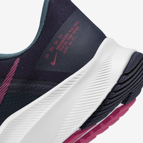 Nike Quest 4 Maantie Naisten Juoksukengät Sininen Harmaat Vihreä Valkoinen Pinkki | NK381ZDH