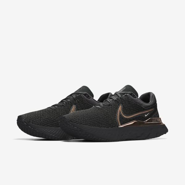 Nike React Infinity Run 3 By You Custom Maantie Miesten Juoksukengät Mustat | NK190DER