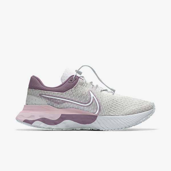 Nike React Infinity Run 3 By You Custom Maantie Naisten Juoksukengät Harmaat Platina Harmaat | NK453OBM