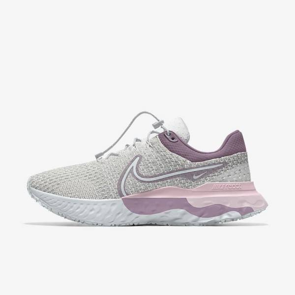 Nike React Infinity Run 3 By You Custom Maantie Naisten Juoksukengät Harmaat Platina Harmaat | NK453OBM