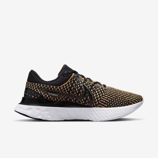 Nike React Infinity Run Flyknit 3 Maantie Miesten Juoksukengät Mustat Sininen Pinkki Valkoinen | NK037IZB