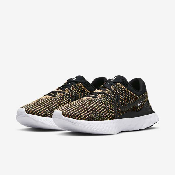 Nike React Infinity Run Flyknit 3 Maantie Miesten Juoksukengät Mustat Sininen Pinkki Valkoinen | NK037IZB