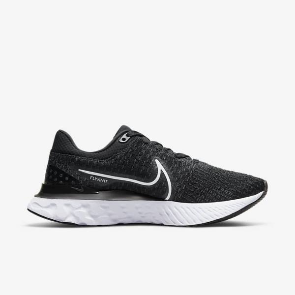 Nike React Infinity Run Flyknit 3 Maantie Naisten Juoksukengät Mustat Valkoinen | NK297DOC