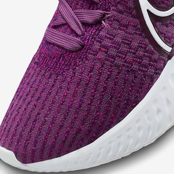 Nike React Infinity Run Flyknit 3 Maantie Naisten Juoksukengät Vaaleanviininpunainen Pinkki Valkoinen | NK298PMR