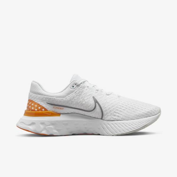 Nike React Infinity Run Flyknit 3 Maantie Miesten Juoksukengät Valkoinen Harmaat | NK564ZNT