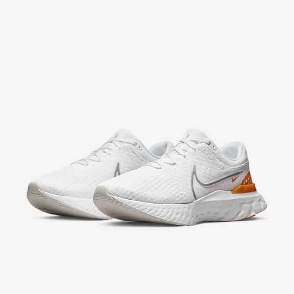 Nike React Infinity Run Flyknit 3 Maantie Miesten Juoksukengät Valkoinen Harmaat | NK564ZNT