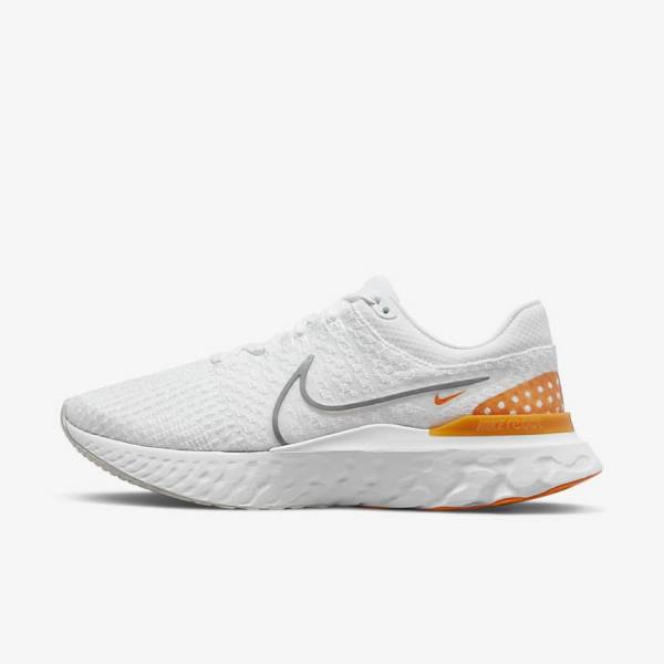 Nike React Infinity Run Flyknit 3 Maantie Miesten Juoksukengät Valkoinen Harmaat | NK564ZNT