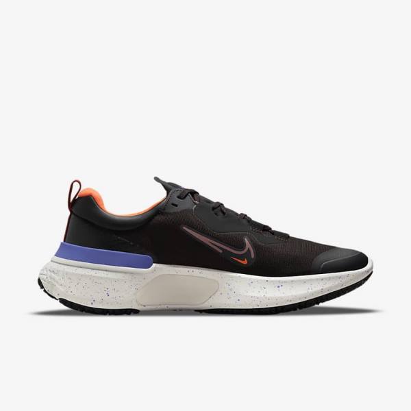 Nike React Miler 2 Shield Weatherised Maantie Miesten Juoksukengät Mustat Oranssi Indigo | NK704GUM