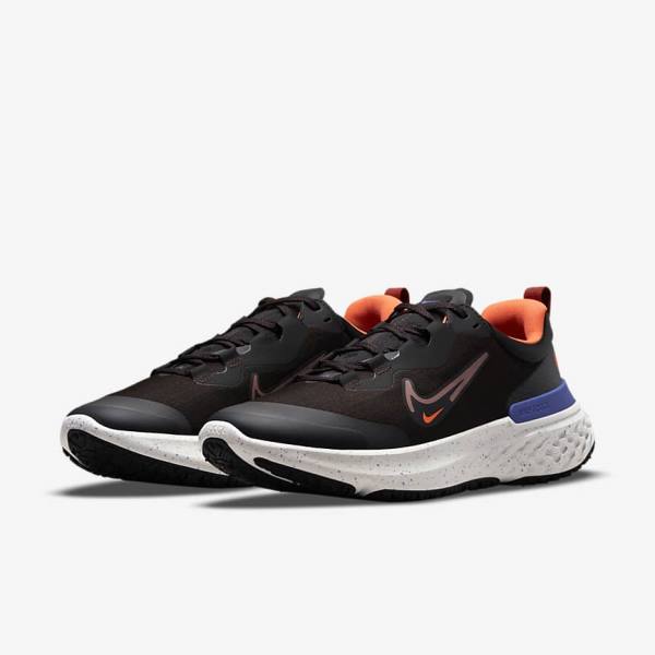 Nike React Miler 2 Shield Weatherised Maantie Miesten Juoksukengät Mustat Oranssi Indigo | NK704GUM