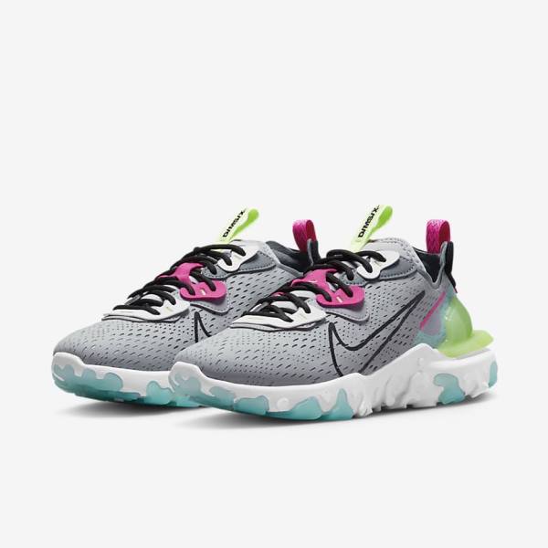 Nike React Vision Naisten Tennarit Harmaat Pinkki Mustat | NK641PTN