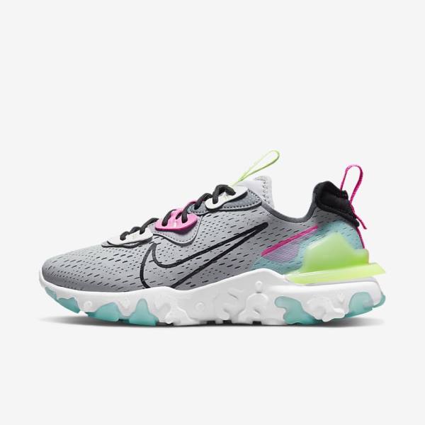 Nike React Vision Naisten Tennarit Harmaat Pinkki Mustat | NK641PTN