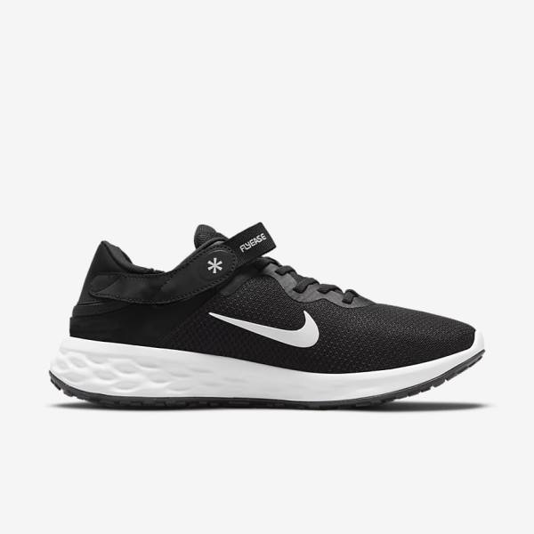 Nike Revolution 6 FlyEase Next Nature Easy On-Off Maantie Miesten Juoksukengät Mustat Harmaat Valkoinen | NK396RXI